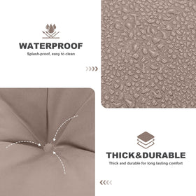GPQAWER waterproof Oxford fabric cushions withstand light rain for patio use.
