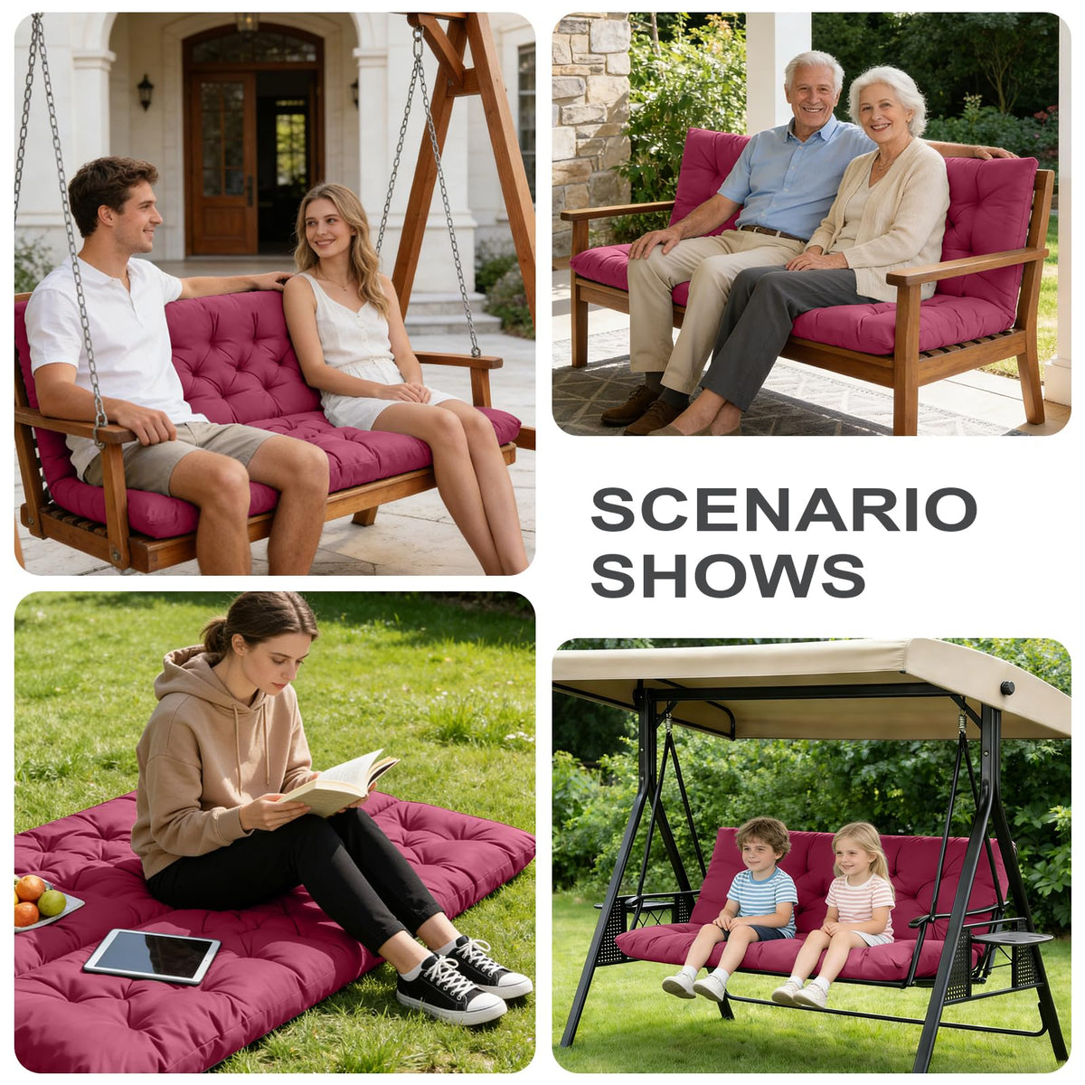 GPQAWER wine red color enhances any outdoor patio aesthetic.