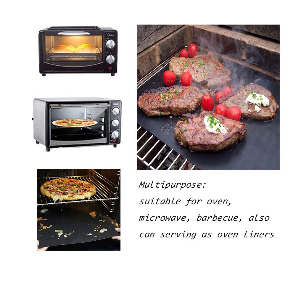 GQC grill mats PTFE coating close-up showing non-stick surface