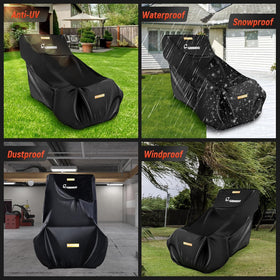 GRABADO Snowblower Cover front sign speeds correct orientation before use.