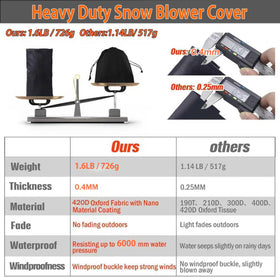 GRABADO Snowblower Cover universal fit supports most brands.