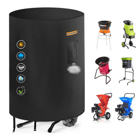 GRABADO Wood Chipper Cover front view protects your shredder from rain and dust.