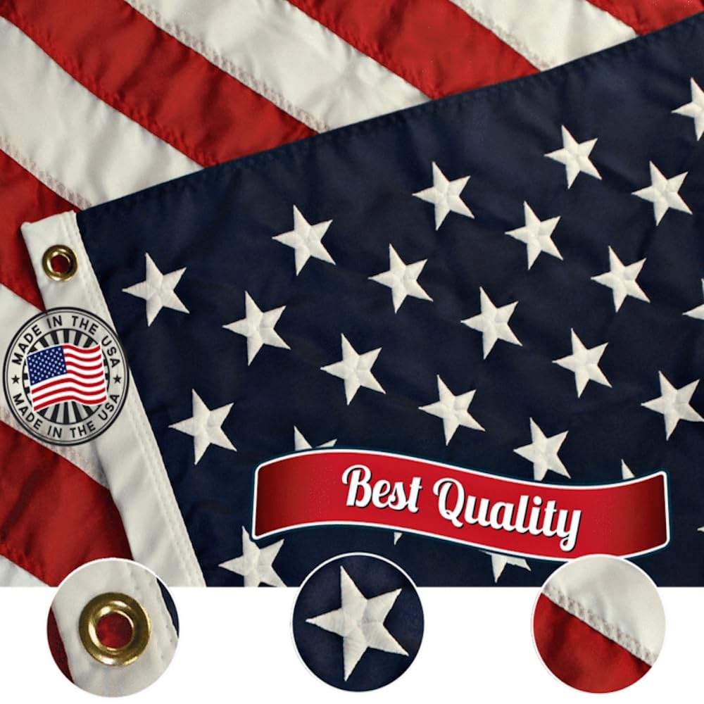 Grace Alley American Flag 5x8 all-weather performance for diverse weather.