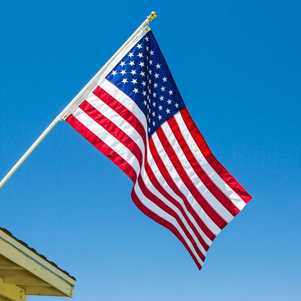 Grace Alley American Flag 5x8 brass grommets for reliable mounting.