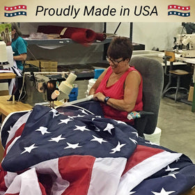 Grace Alley American Flag 5x8 outdoor fade-resistant colors for vivid year-round display.