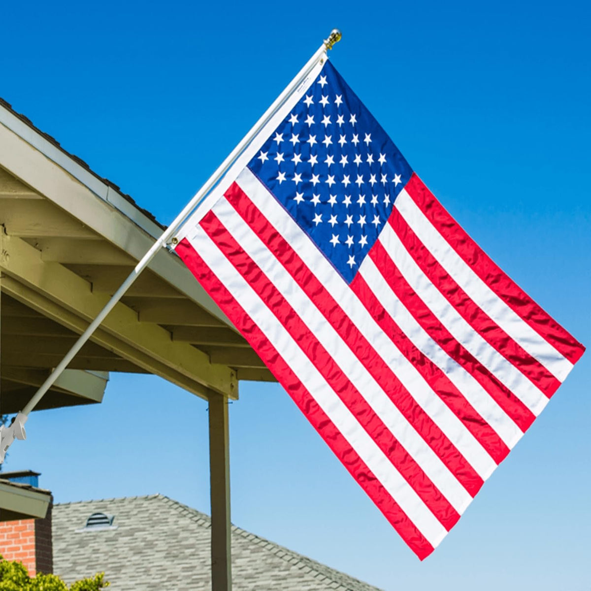 Grace Alley outdoor-flag-display ideal for memorials, holidays, and everyday patriotism.