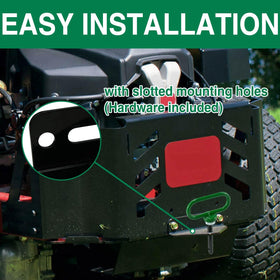Gradora compatible hitch accepts common bolt centers, with included hardware for installation.