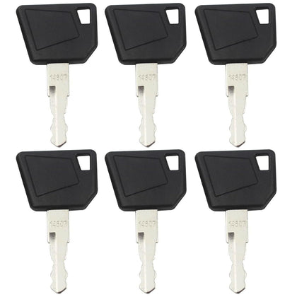 Gradora ignition keys pack6 front view showing broad compatibility with construction equipment