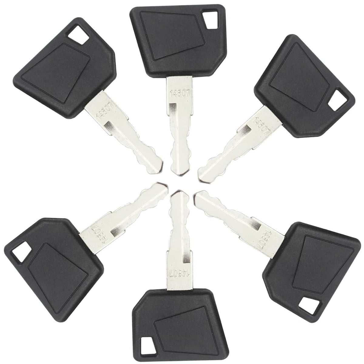 Gradora ignition keys pack6 pack shot illustrating six keys per pack