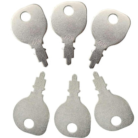 Gradora 430-691959 six-pack replacement keys shown from the side.