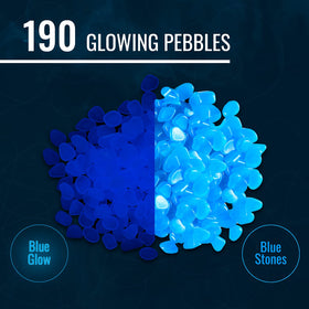 Graham Products solar glow pebbles brighten garden paths after sunset.