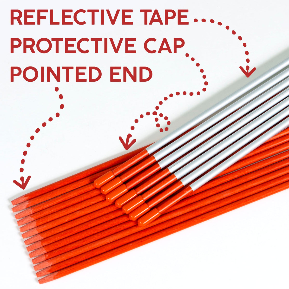 Granatan fiberglass marker tip stays sharp for quick ground insertion.