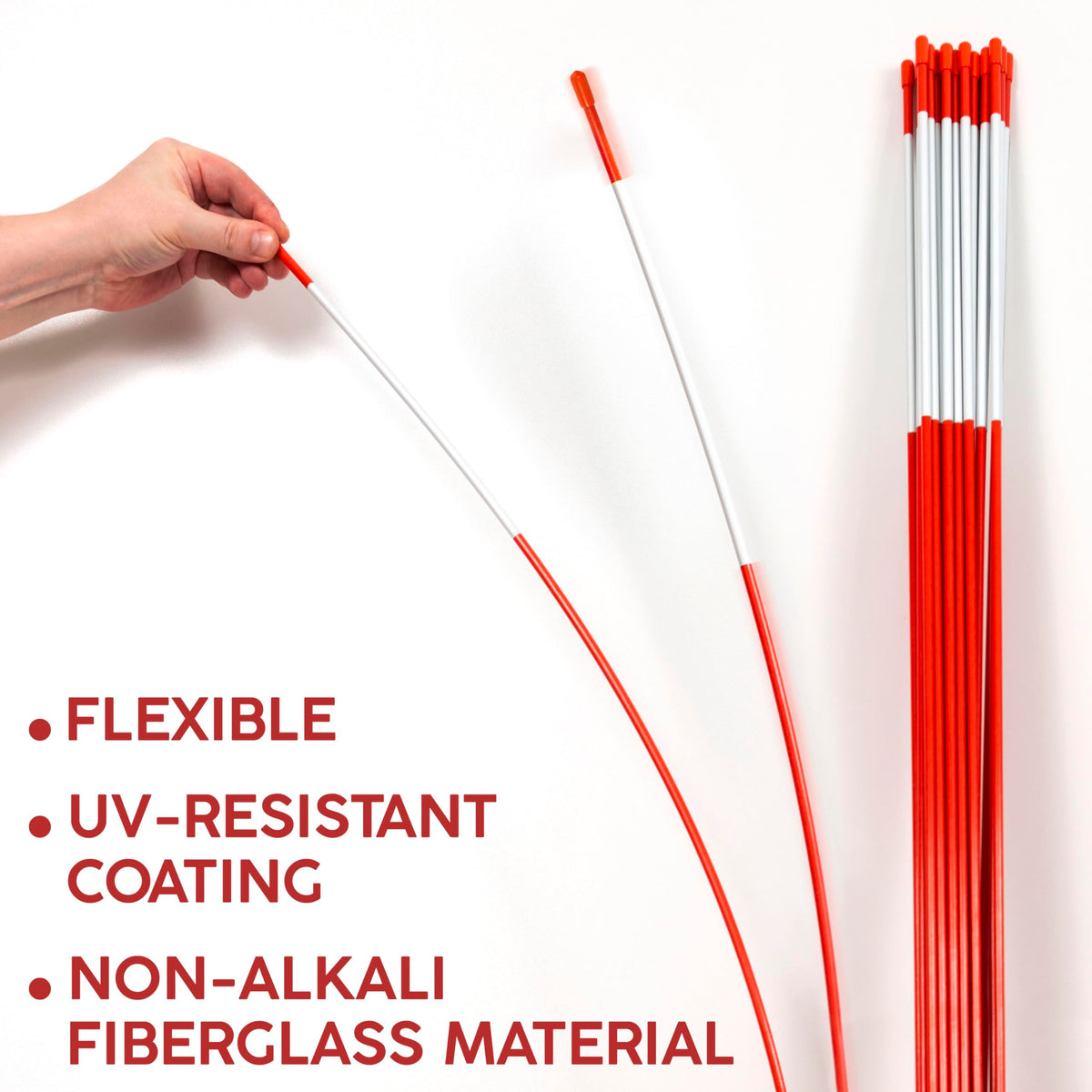 Granatan reflective strips with UV coating stay visible in rain and snow.