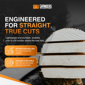 Granberg MKIV integrated rail guide ensures precise alignment.