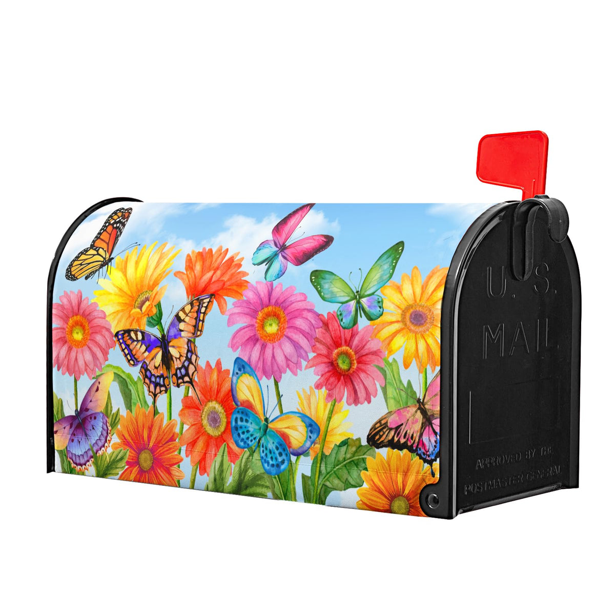 Granbey weather-resistant mailbox cover stays vivid under sun and rain.