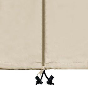 Grand Patio Deluxe umbrella cover highlighting waterproof, weatherproof fabric for outdoor use