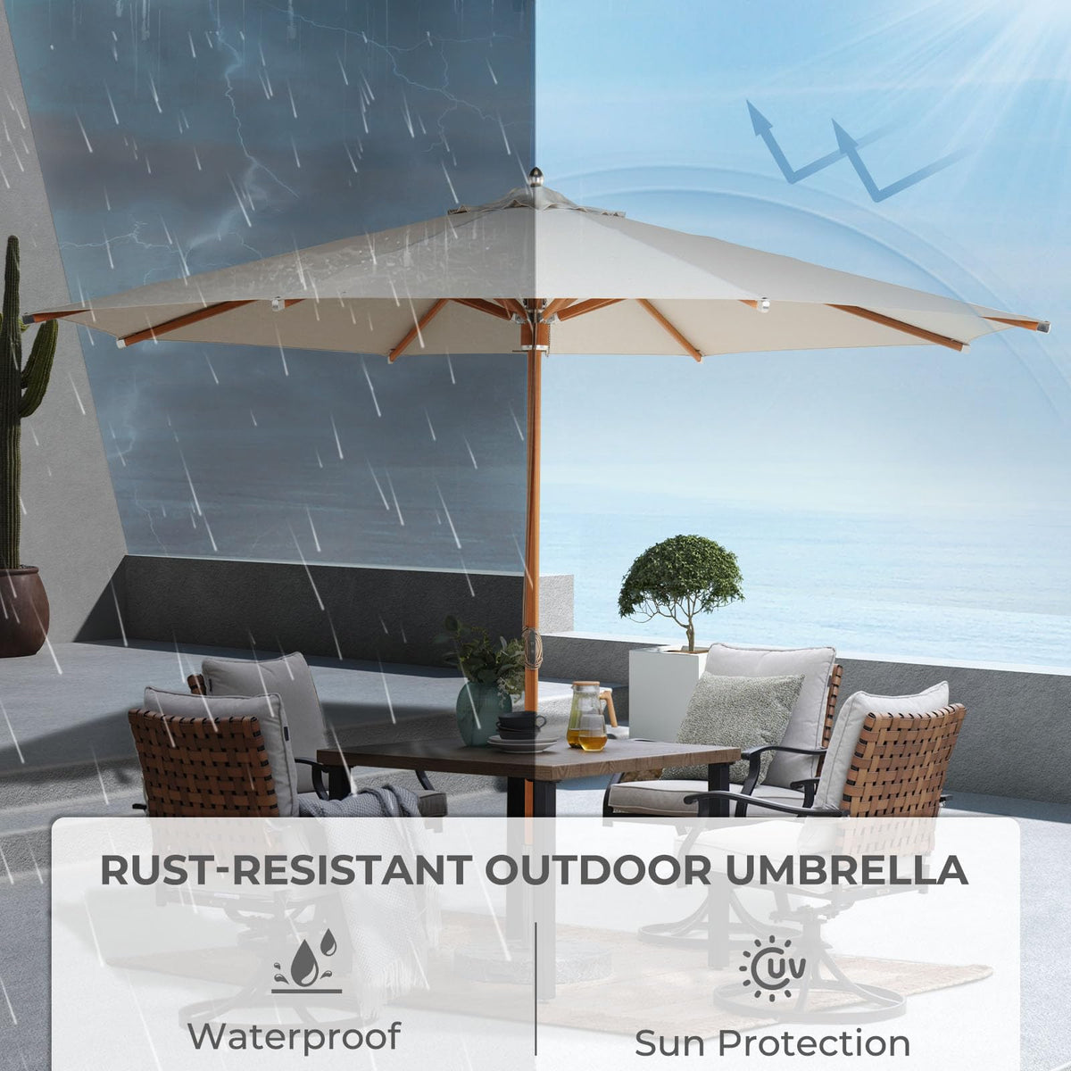 Grand Patio ventilation design promotes airflow under the canopy.