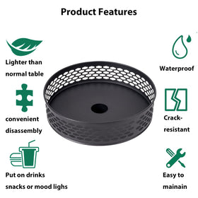 Grandhome durable metal with black matte coating resisting rust outdoors