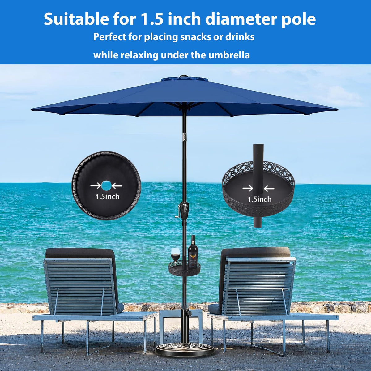 Grandhome weather-resistant black finish for year-round outdoor use