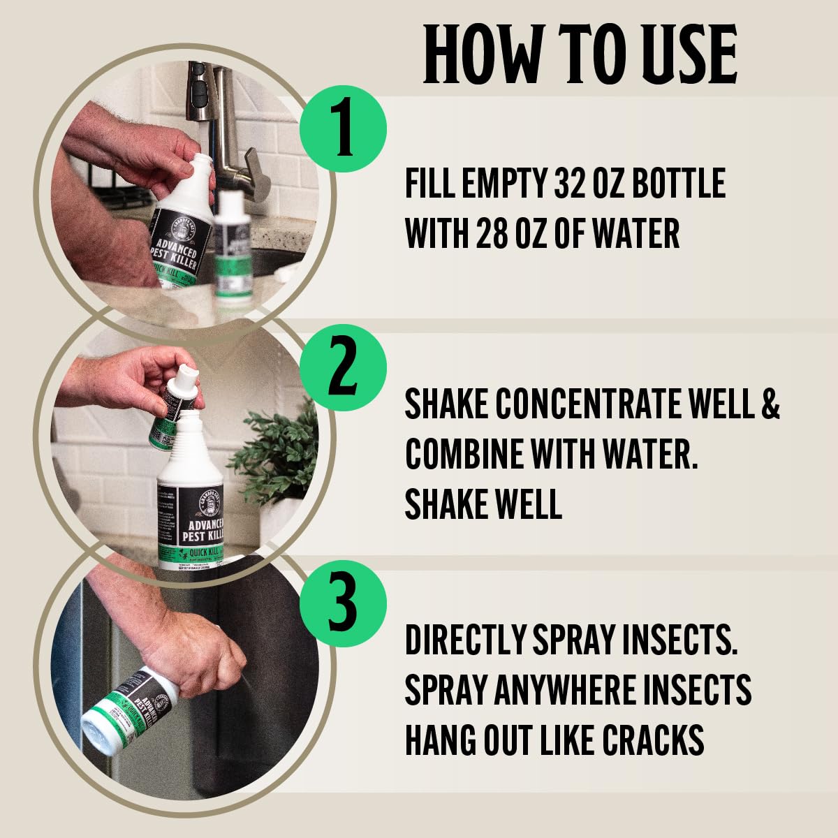 Two-pack of Grandpa Gus's Advanced Pest Killer concentrate bottles