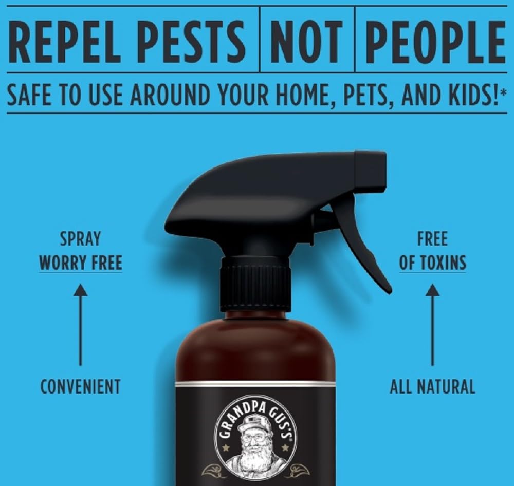 Grandpa Gus's travel-ready spray suitable for luggage and rooms on the go