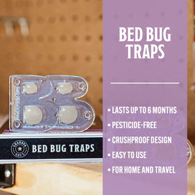 Grandpa Gus's bed bug trap is non-toxic and safe near sleeping areas.