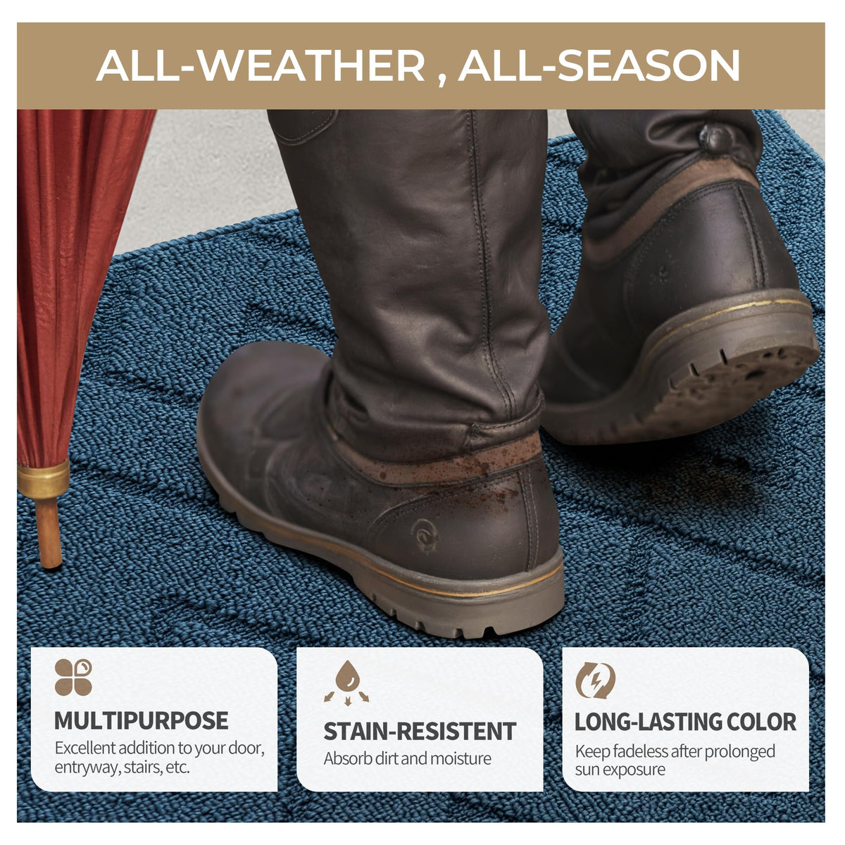 GRANNY SAYS dirt and moisture grooves capture leaving floors cleaner.