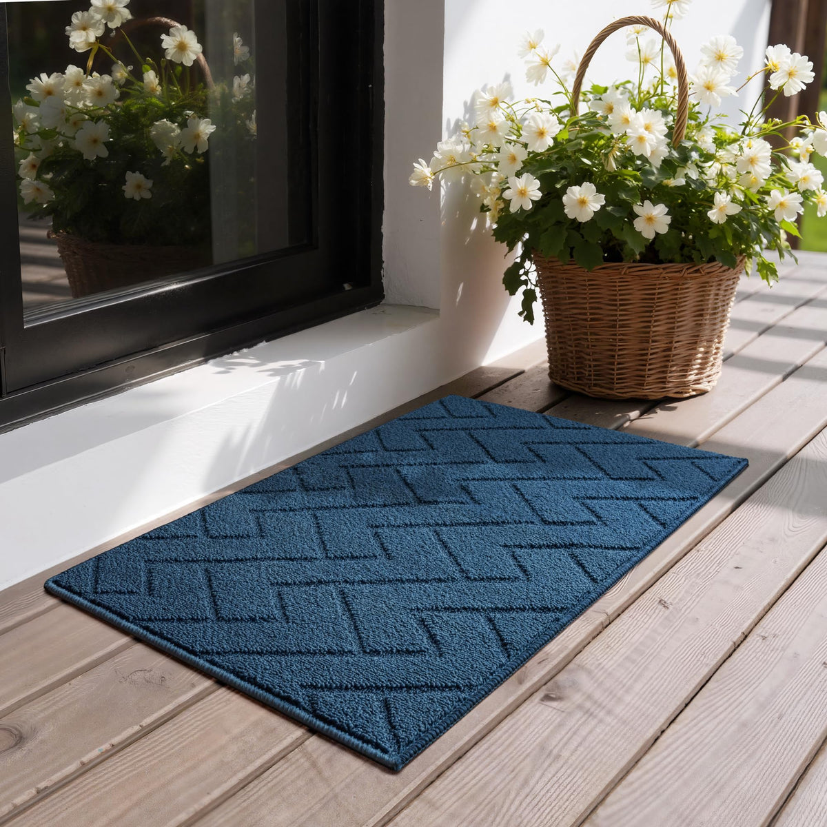 GRANNY SAYS door mat indoor front view with strong grip for safer entry.