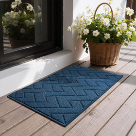 GRANNY SAYS door mat indoor front view with strong grip for safer entry.