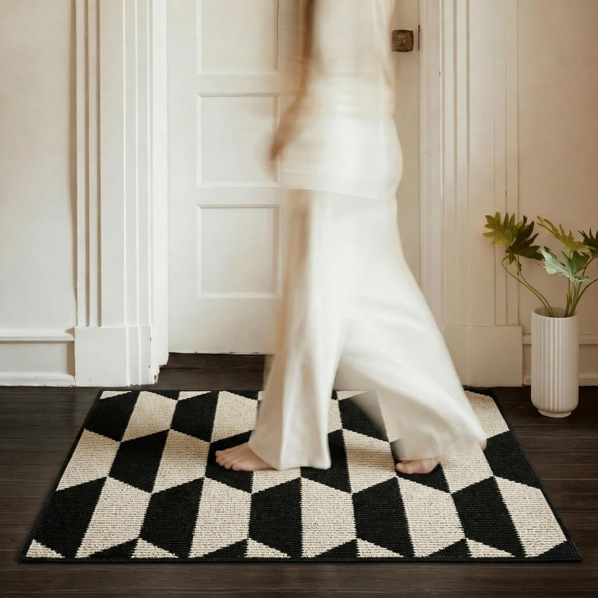 GRANNY SAYS indoor doormat 24x36 front view traps dirt and protects floors.