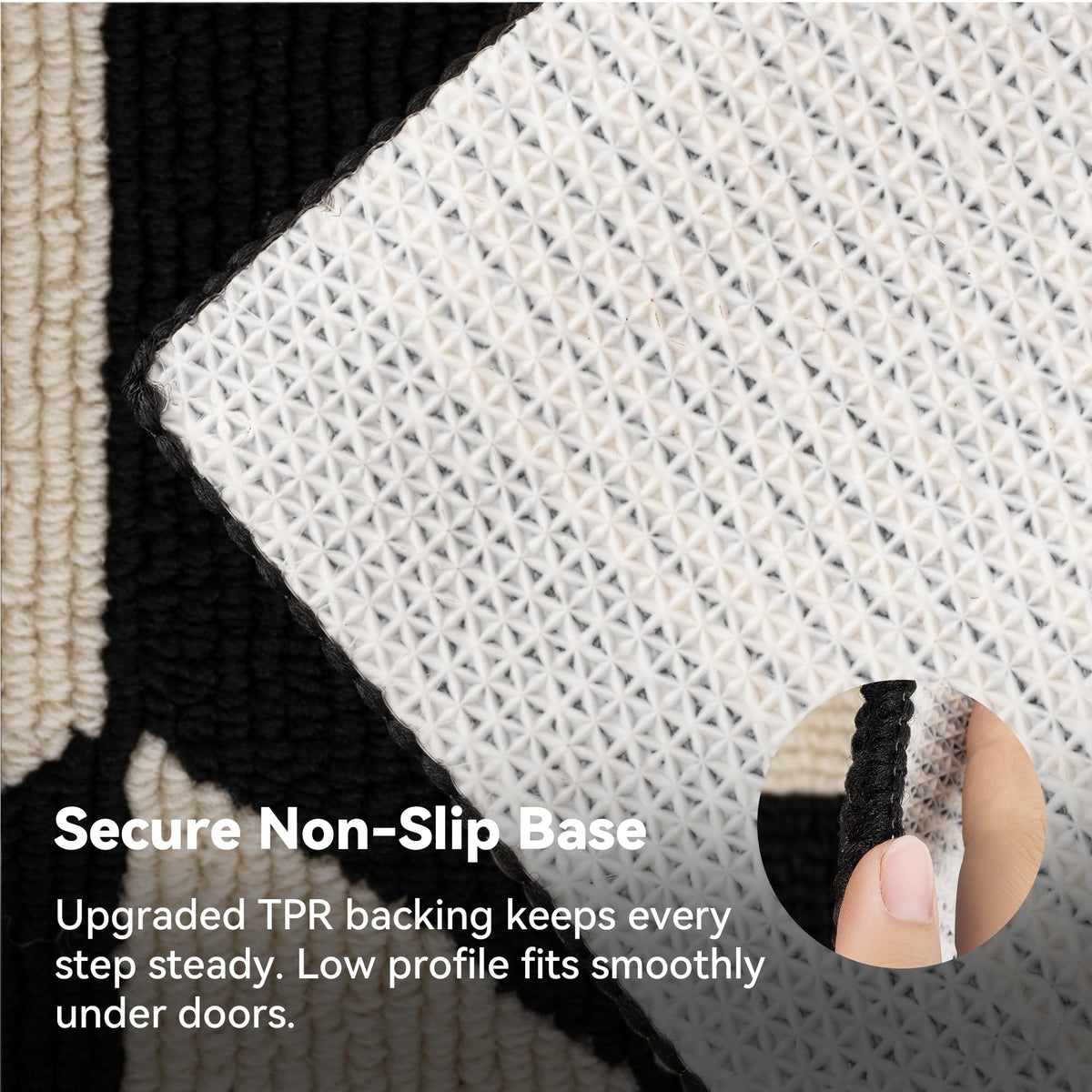 GRANNY SAYS indoor doormat 24x36 machine washable for easy cleaning.