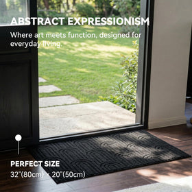 GRANNY SAYS low-profile indoor doormat won't block doors and traps dirt gently.