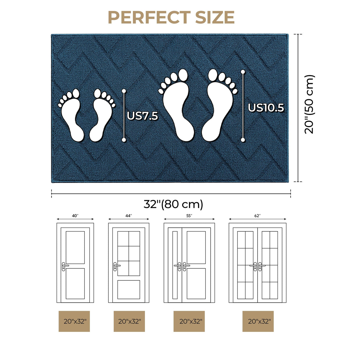 GRANNY SAYS non-slip backing close-up highlighting TPR grip on smooth floors.