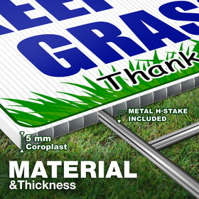 Granatan dogs-not-allowed sign 8x12 3pc helps safeguard lawns in busy areas.