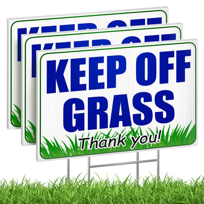 Granatan keep-off-grass sign yard 3pc clearly visible from afar, protecting delicate turf.