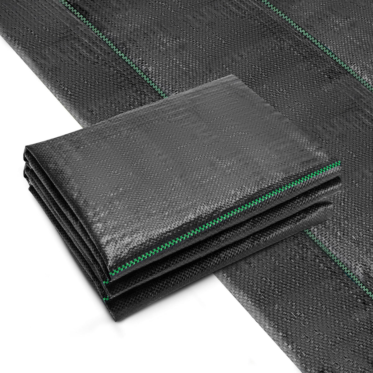 GRASSCLUB weed barrier 6.5ft by 32ft with a durable woven texture