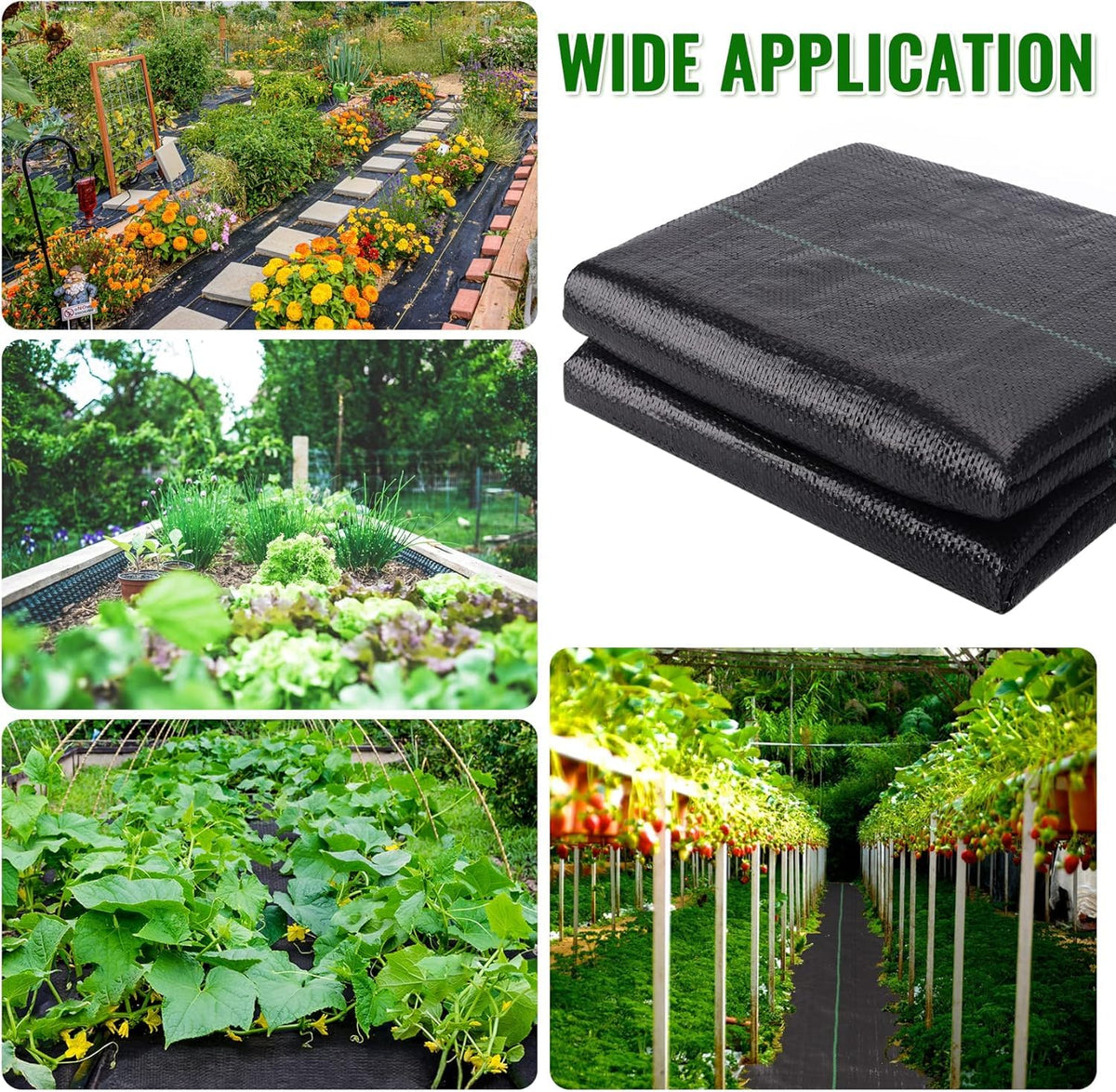 GRASSCLUB landscape fabric covering a walkable garden path for clean aesthetics.