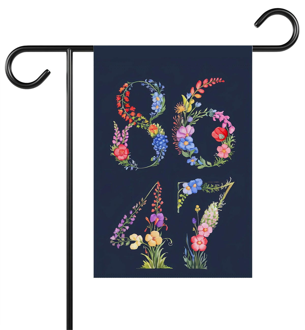 Grateful9xx 8647 flag front view for outdoor garden displays with a subtle, durable message.