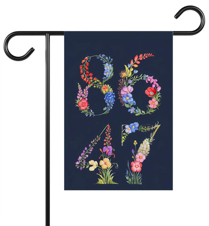 Grateful9xx 8647 flag front view for outdoor garden displays with a subtle, durable message.