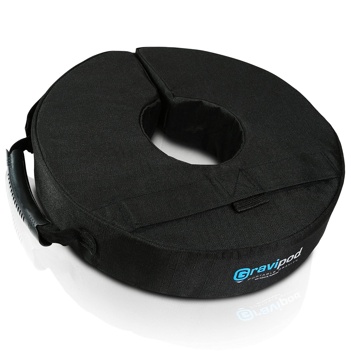 Gravipod 14-inch mini split-ring setup enabling fast, tool-free stabilization for immediate use.