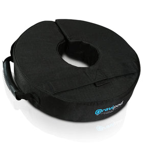 Gravipod 14-inch mini split-ring setup enabling fast, tool-free stabilization for immediate use.