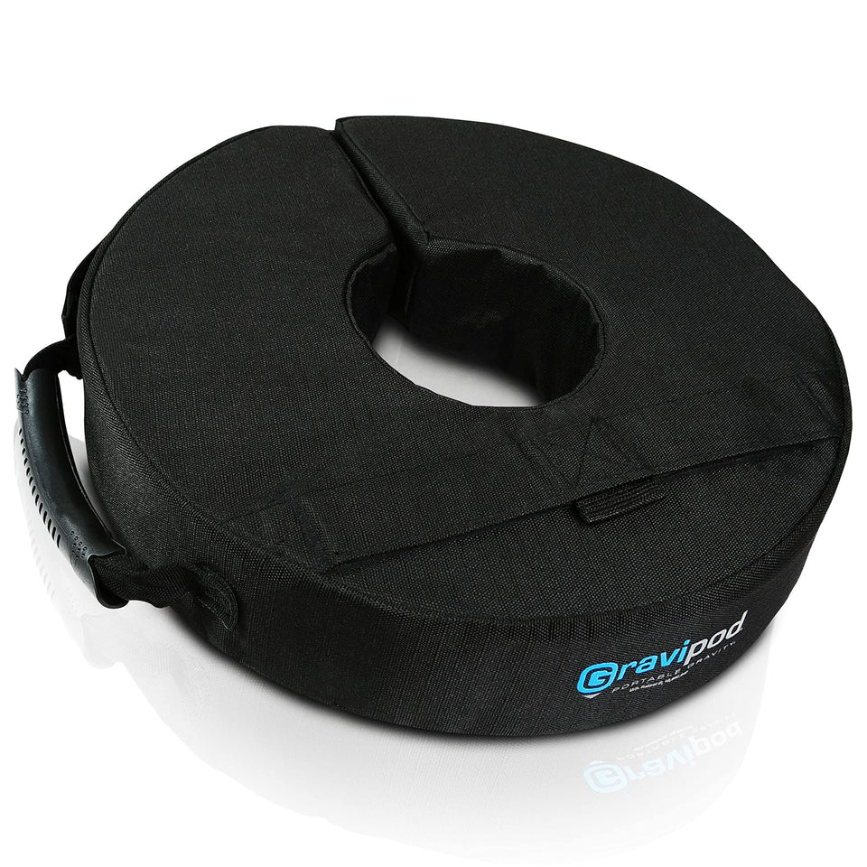 Gravipod 14-inch mini split-ring setup enabling fast, tool-free stabilization for immediate use.