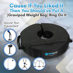 Gravipod 14-inch mini weight fill with sand offers 27 lb support.