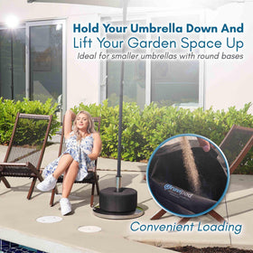 Gravipod leak-resistant design keeps sand sealed and spill-free.