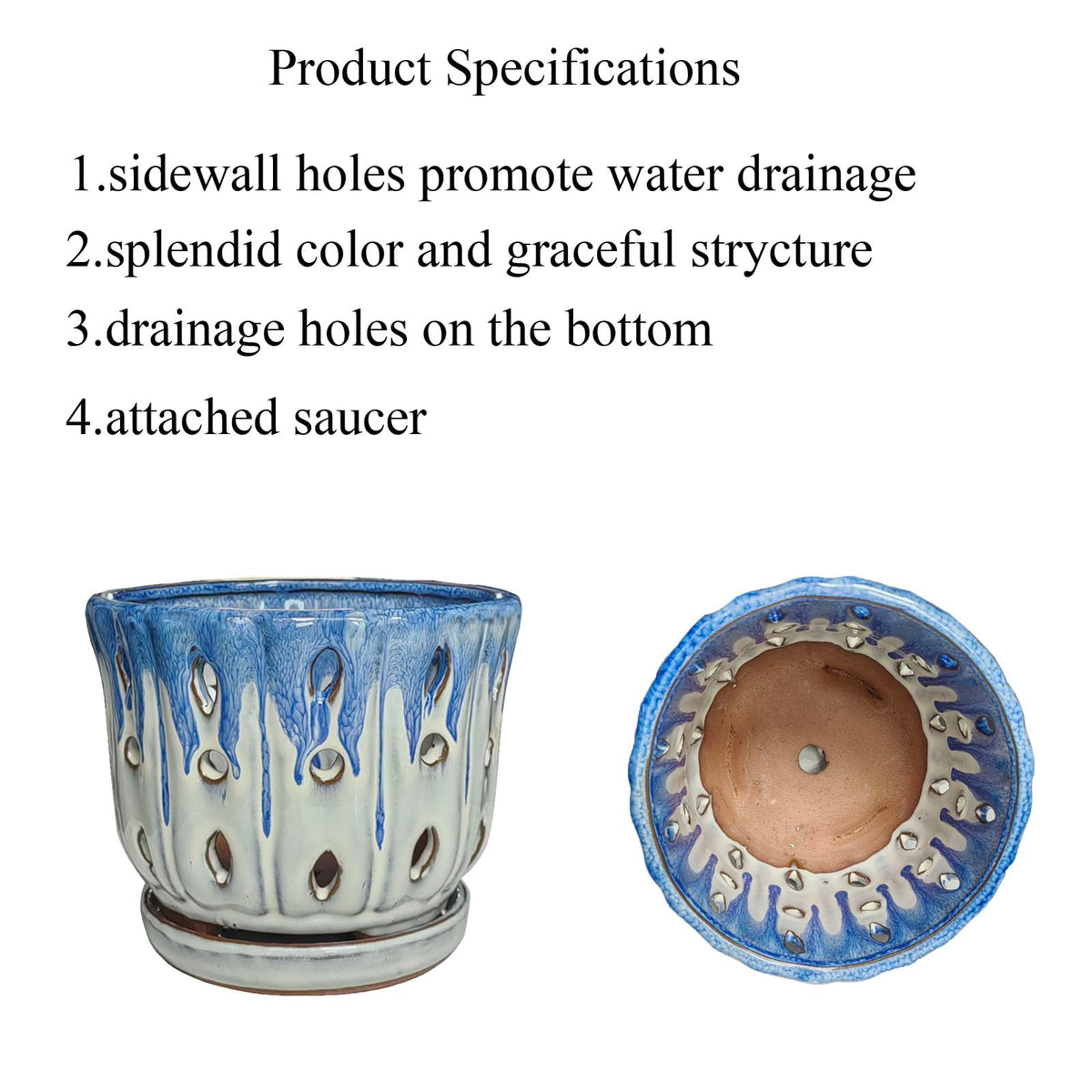 Grdthzey bottom drainage hole supports proper water management.