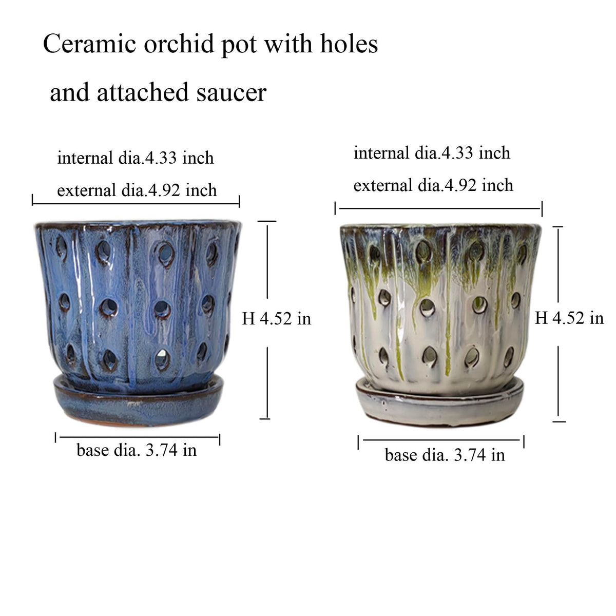 Grdthzey orchid pot pattern closeup shows carved air ventilation details.