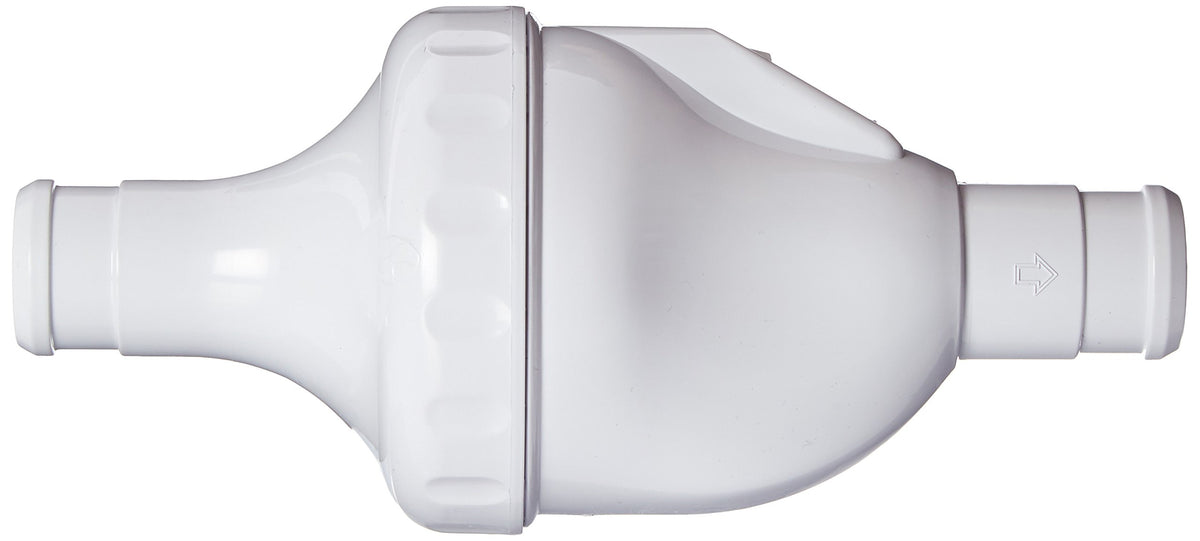 GRE Polaris in-line back-up valve 360 side view shows compact, easy-to-install replacement.