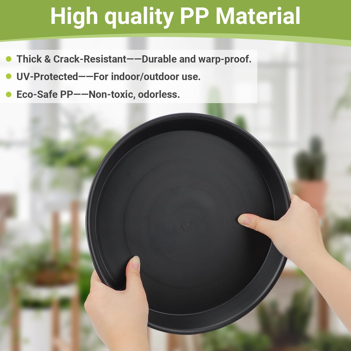 GREANER durable pp plastic tray close-up shows sturdy material