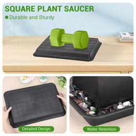 GREANER heavy-duty plastic saucer long-lasting for busy spaces.