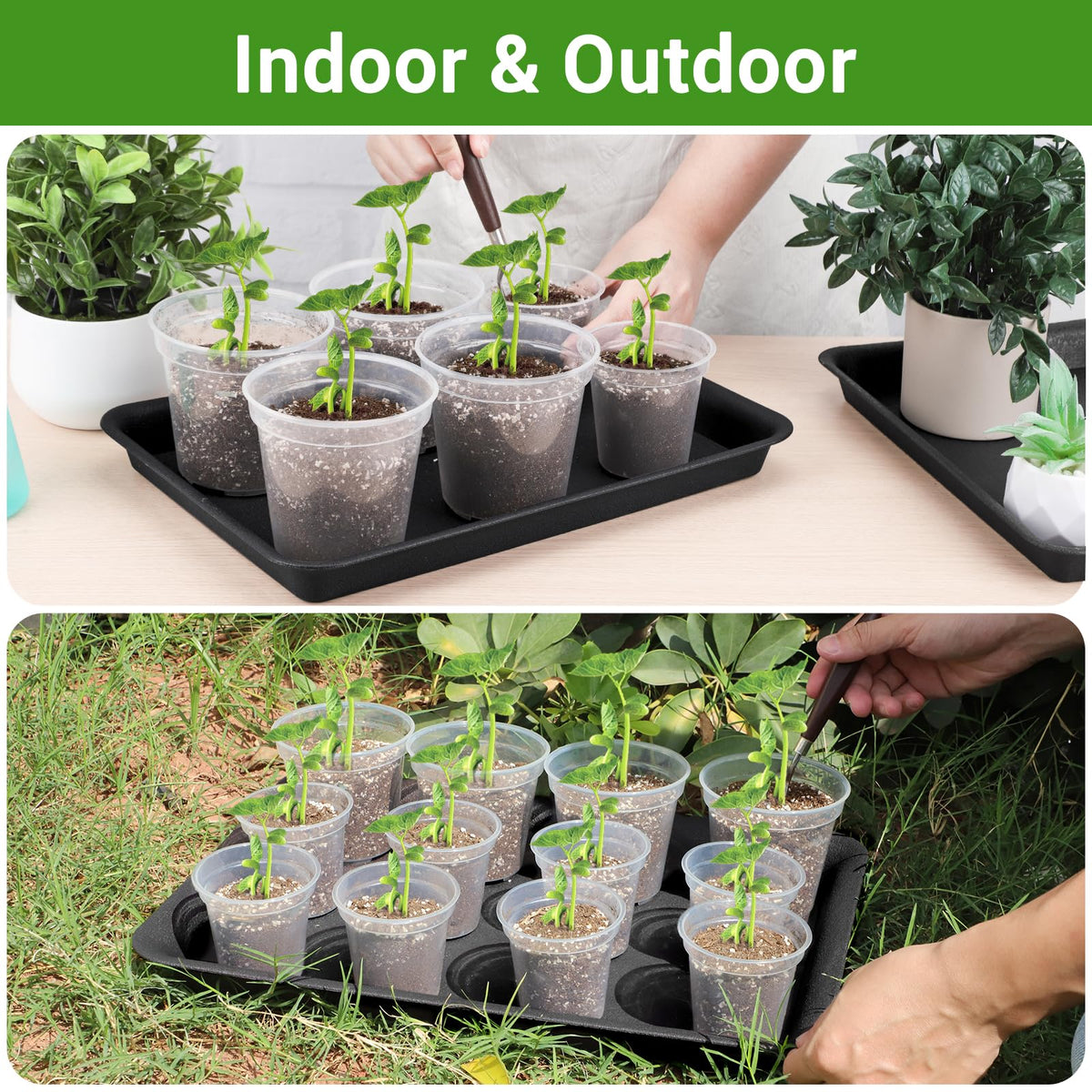 GREANER multipurpose tray doubles as storage or snack tray.